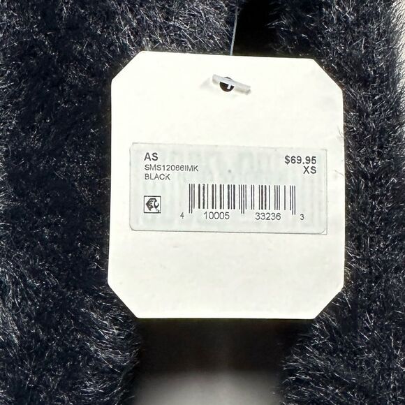 NWT Altar’d State Dressy Emory Eyelash Sweater in Black Oversized Boxy XS - Picture 10 of 13